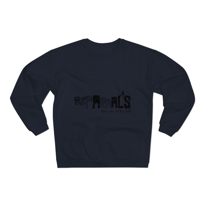 Sudadera cuello redondo premium - Azul marino - Espardals — Bona cosa m’has dita