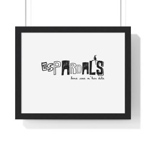 Poster enmarcado horizontal - Negro - Espardals — Bona cosa m’has dita