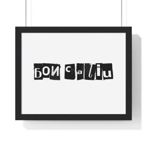 Poster enmarcado horizontal - Negro - Camiseta «Bon caliu»