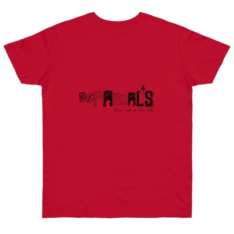 Camiseta punto liso - Rojo profundo - Espardals — Bona cosa m’has dita