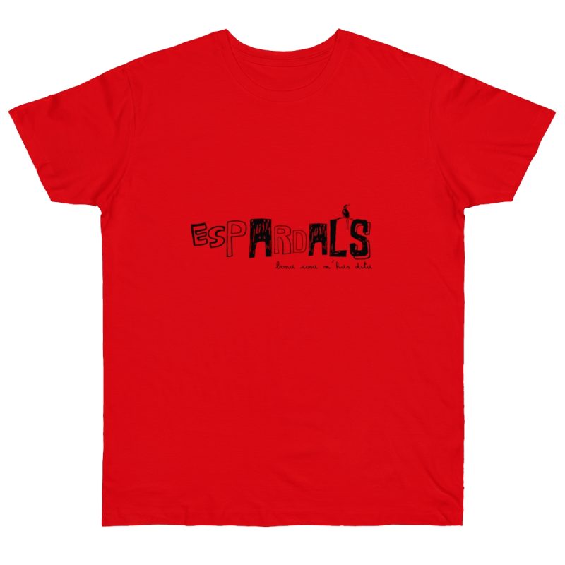 Camiseta punto liso - Rojo fuego - Espardals — Bona cosa m’has dita
