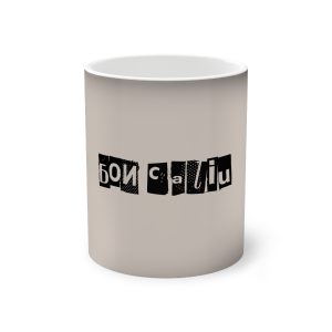 Taza magica que cambia de color - Negro - Camiseta «Bon caliu»