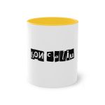 Taza bicolor - Amarillo dorado - Camiseta «Bon caliu»