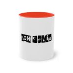 Taza bicolor - Rojo - Camiseta «Bon caliu»
