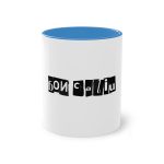 Taza bicolor - Azul claro - Camiseta «Bon caliu»