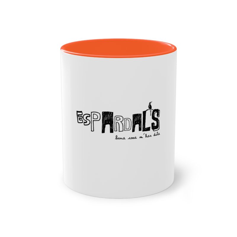 Taza bicolor - Naranja - Espardals — Bona cosa m’has dita