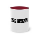 Taza bicolor - Granate - Camiseta «Bon caliu»
