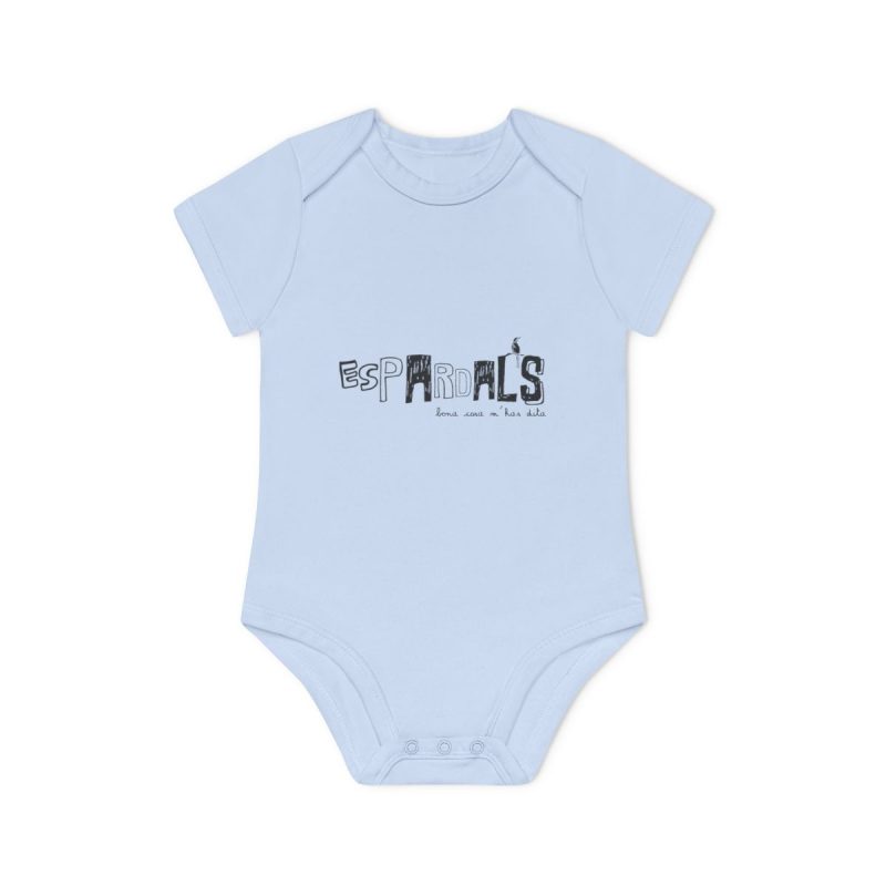 Body bebe manga corta organico - Azul empolvado - Espardals — Bona cosa m’has dita Body bebe manga corta organico - Azul empolvado - Espardals — Bona cosa m’has dita