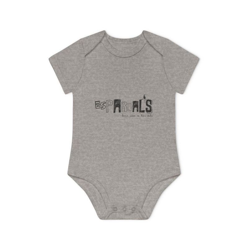 Body bebe manga corta organico - Gris jaspeado melange - Espardals — Bona cosa m’has dita