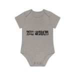 Body bebe manga corta organico - Gris jaspeado melange - Camiseta «Bon caliu» Body bebe manga corta organico - Gris jaspeado melange - Camiseta «Bon caliu»