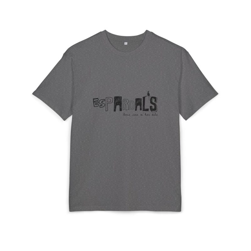 Camiseta oversize gruesa - Gris marengo jaspeado - Espardals — Bona cosa m’has dita
