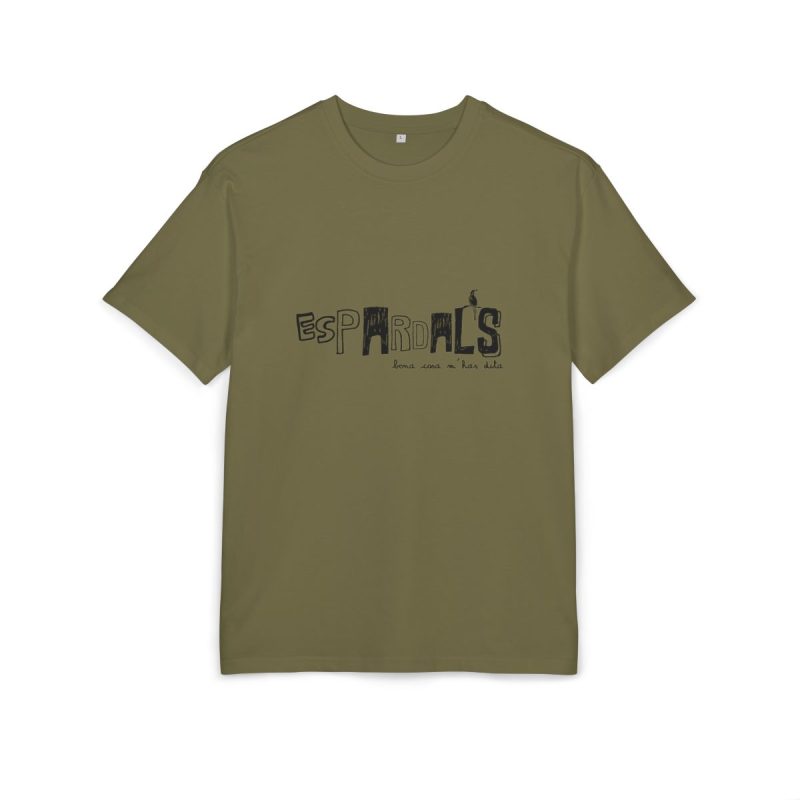 Camiseta oversize gruesa - Verde oliva - Espardals — Bona cosa m’has dita