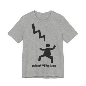 Camiseta jersey manga corta - Gris jaspeado - Mal no et toqui un llamp