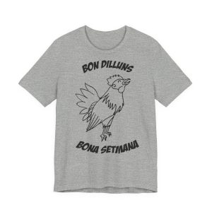Camiseta jersey manga corta - Gris jaspeado - Camiseta «Bon dilluns, bona setmana»
