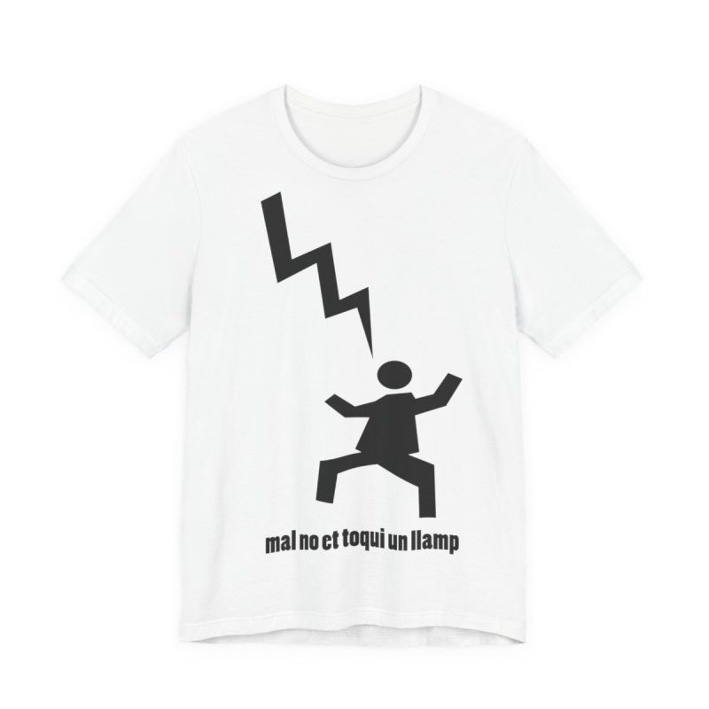 Camiseta jersey manga corta - Blanco - Mal no et toqui un llamp