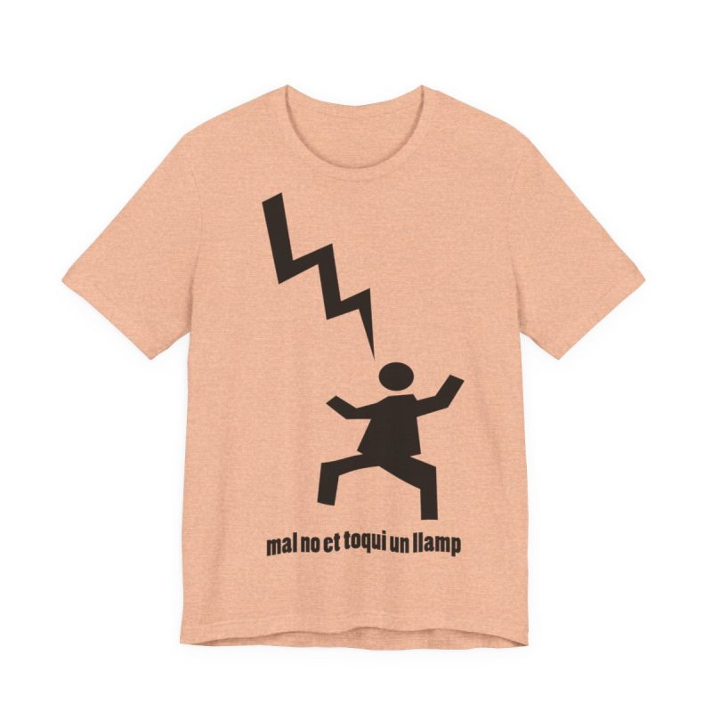 Camiseta jersey manga corta - Melocoton jaspeado - Mal no et toqui un llamp