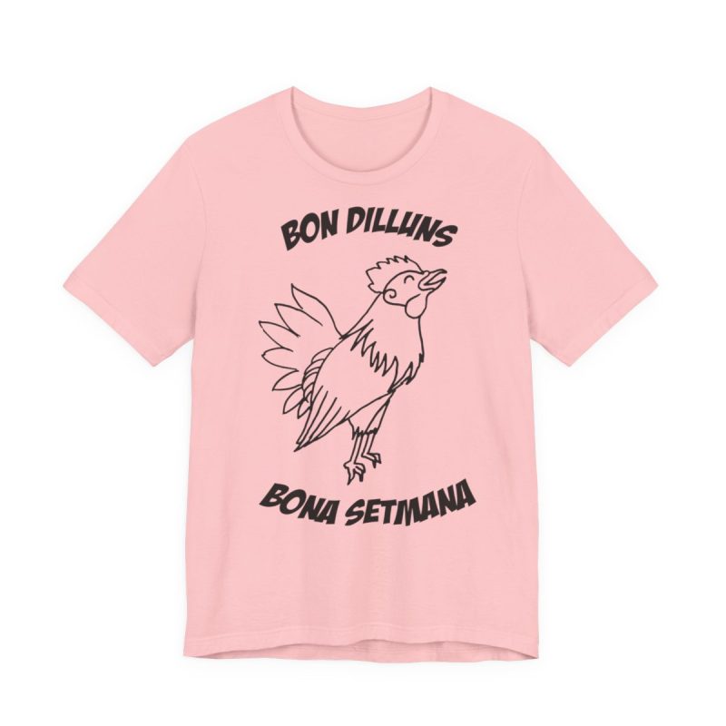 Camiseta jersey manga corta - Rosa - Camiseta «Bon dilluns, bona setmana»