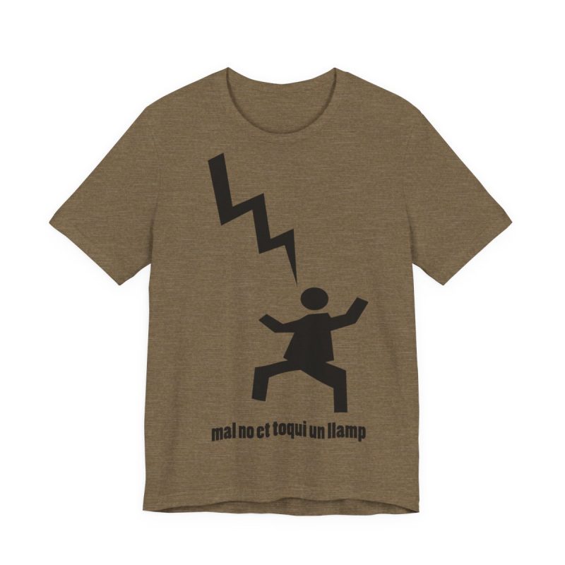 Camiseta jersey manga corta - Verde oliva jaspeado - Mal no et toqui un llamp