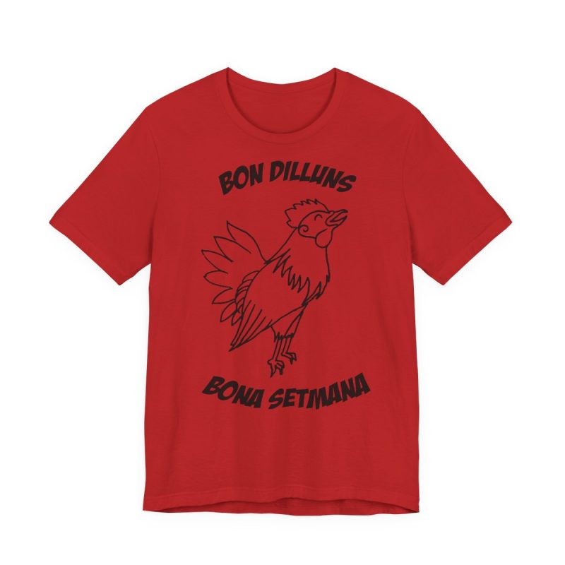 Camiseta jersey manga corta - Rojo - Camiseta «Bon dilluns, bona setmana»