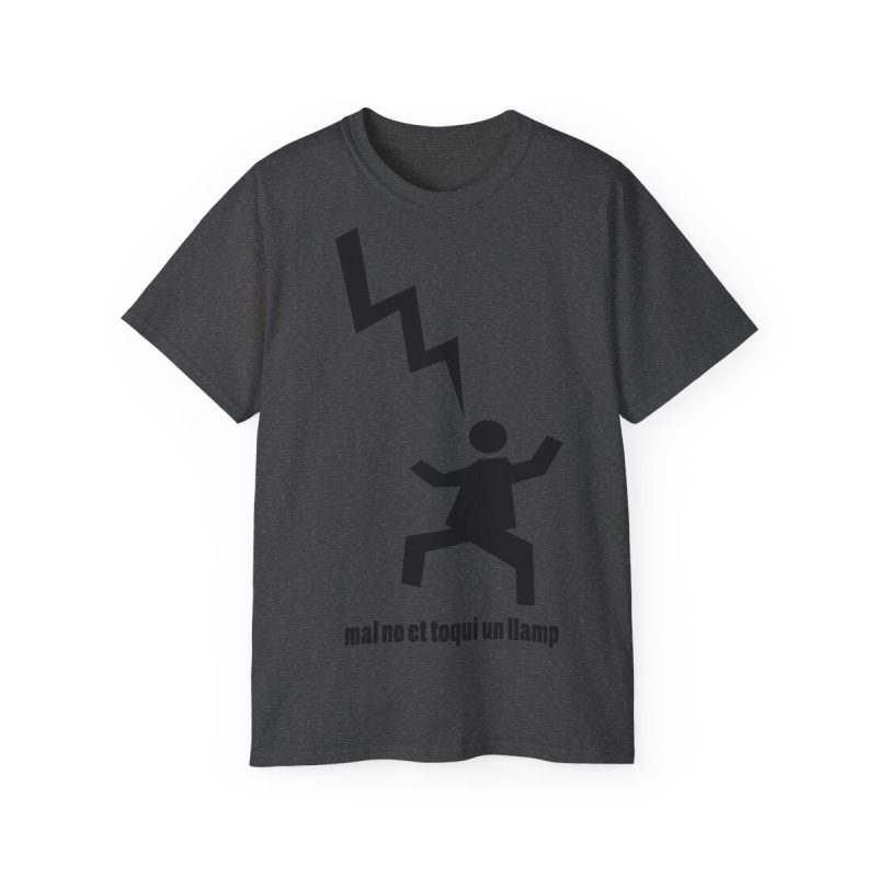 Camiseta ultra algodon - Gris oscuro jaspeado - Mal no et toqui un llamp