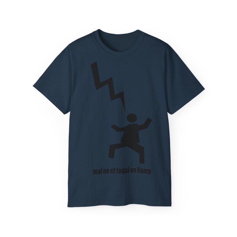 Camiseta ultra algodon - Azul crepusculo - Mal no et toqui un llamp