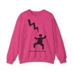 Sudadera cuello redondo - Fucsia intenso - Mal no et toqui un llamp Sudadera cuello redondo - Fucsia intenso - Mal no et toqui un llamp