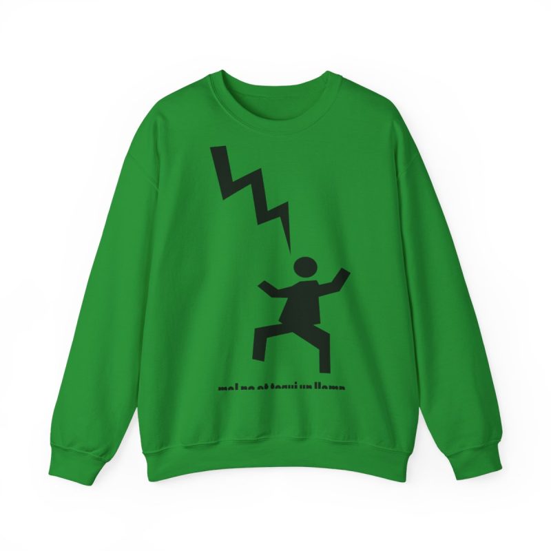 Sudadera cuello redondo - Verde irlandes - Mal no et toqui un llamp