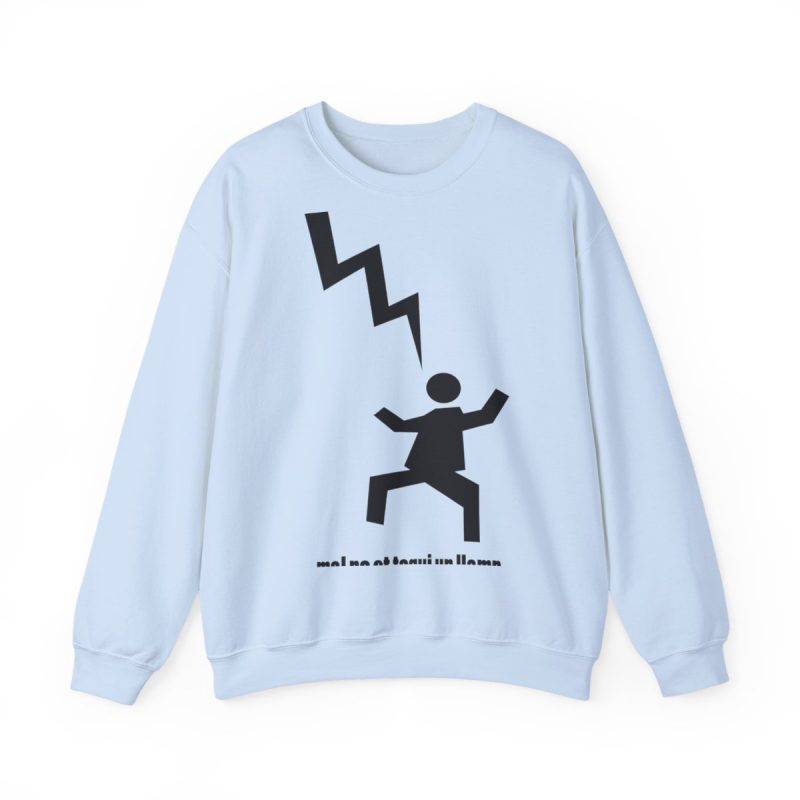 Sudadera cuello redondo - Azul claro - Mal no et toqui un llamp