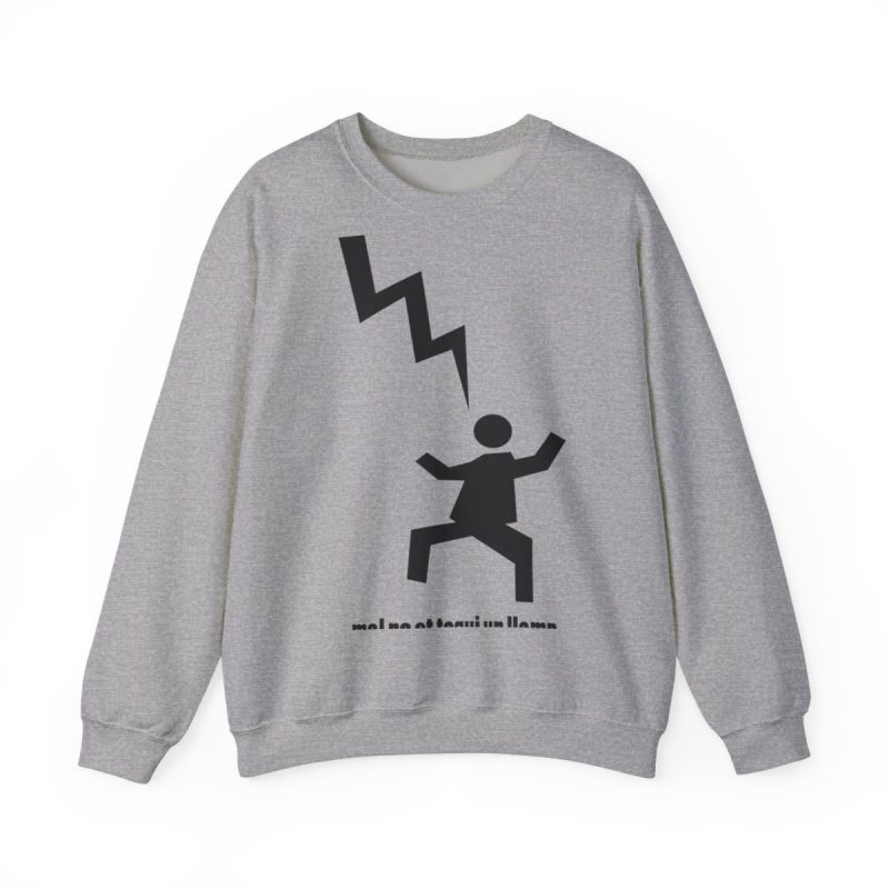 Sudadera cuello redondo - Gris deportivo - Mal no et toqui un llamp