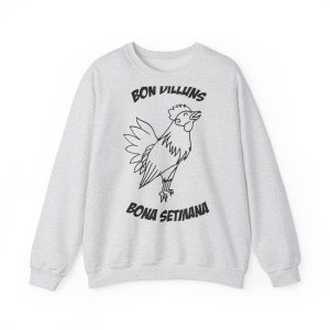 Sudadera cuello redondo - Gris ceniza - Camiseta «Bon dilluns, bona setmana»