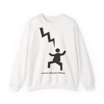 Sudadera cuello redondo - Blanco - Mal no et toqui un llamp Sudadera cuello redondo - Blanco - Mal no et toqui un llamp