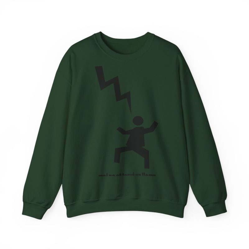 Sudadera cuello redondo - Verde bosque - Mal no et toqui un llamp