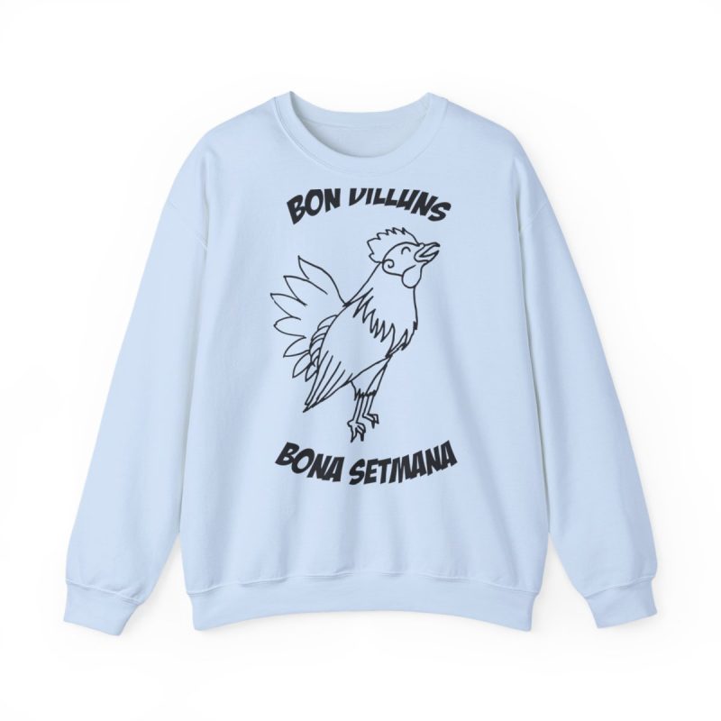 Sudadera cuello redondo - Azul claro - Camiseta «Bon dilluns, bona setmana»