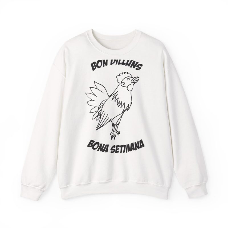 Sudadera cuello redondo - Blanco - Camiseta «Bon dilluns, bona setmana»