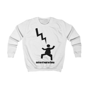 Sudadera infantil - Blanco artico - Mal no et toqui un llamp