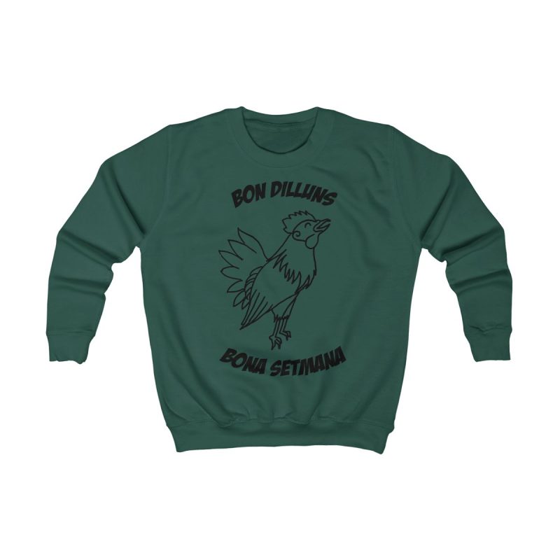 Sudadera infantil - Verde botella - Camiseta «Bon dilluns, bona setmana»