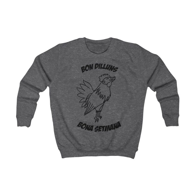 Sudadera infantil - Gris marengo - Camiseta «Bon dilluns, bona setmana»