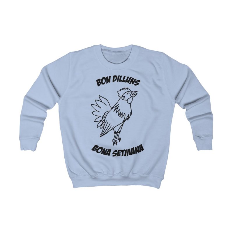 Sudadera infantil - Azul cielo - Camiseta «Bon dilluns, bona setmana»