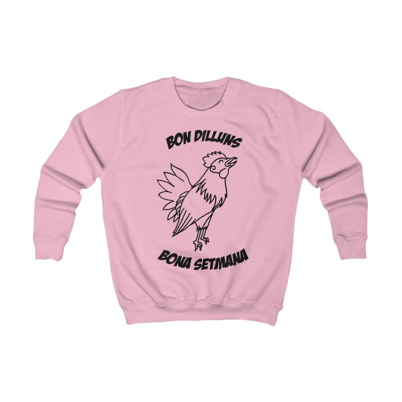Sudadera infantil - Rosa bebe - Camiseta «Bon dilluns, bona setmana»