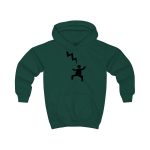 Sudadera con capucha infantil - Verde botella - Mal no et toqui un llamp Sudadera con capucha infantil - Verde botella - Mal no et toqui un llamp
