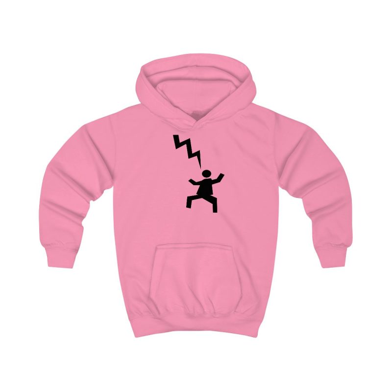 Sudadera con capucha infantil - Rosa algodon de azucar - Mal no et toqui un llamp