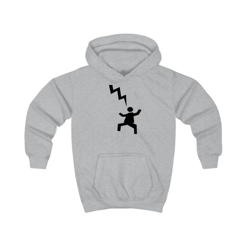 Sudadera con capucha infantil - Gris jaspeado claro - Mal no et toqui un llamp