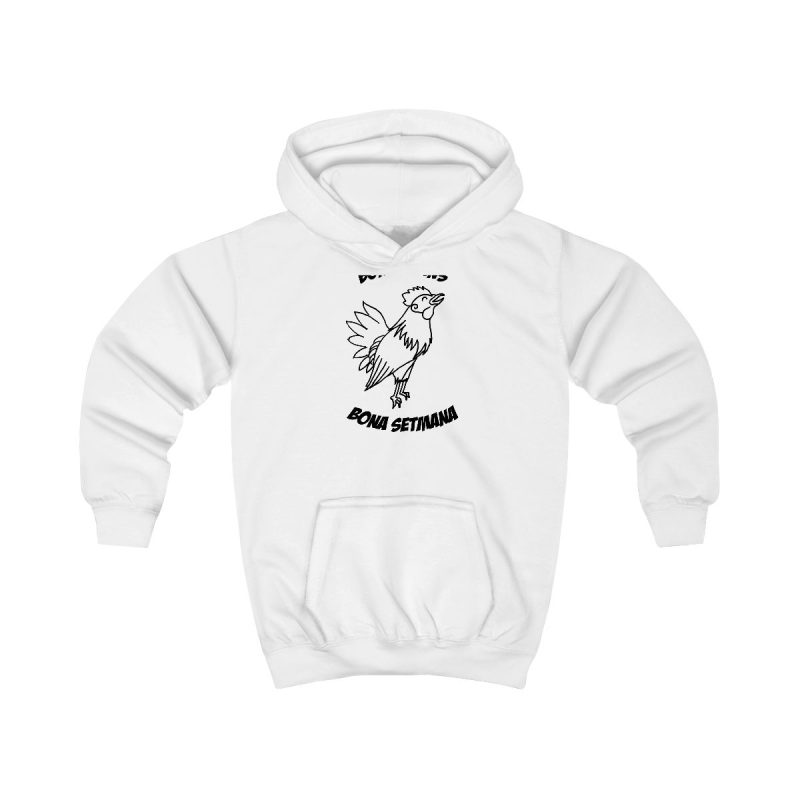 Sudadera con capucha infantil - Blanco artico - Camiseta «Bon dilluns, bona setmana» Sudadera con capucha infantil - Blanco artico - Camiseta «Bon dilluns, bona setmana»