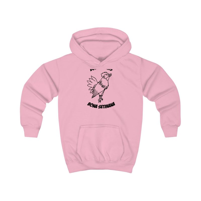 Sudadera con capucha infantil - Rosa bebe - Camiseta «Bon dilluns, bona setmana»