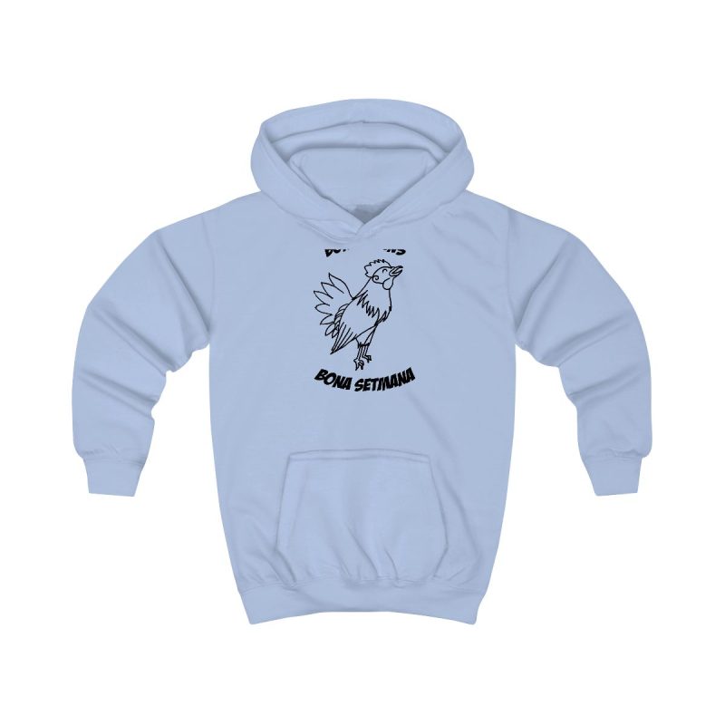 Sudadera con capucha infantil - Azul cielo - Camiseta «Bon dilluns, bona setmana»