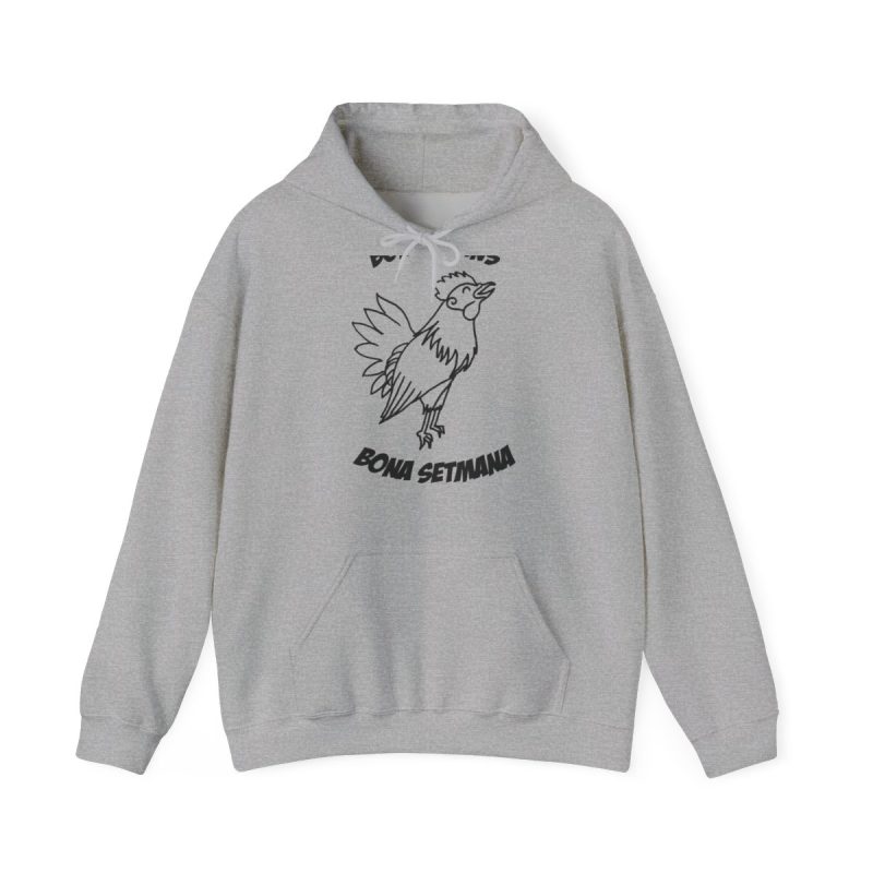 Sudadera con capucha - Gris deportivo - Camiseta «Bon dilluns, bona setmana»