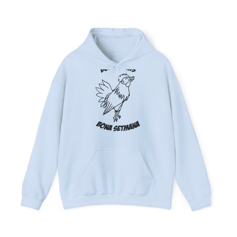 Sudadera con capucha - Azul claro - Camiseta «Bon dilluns, bona setmana»