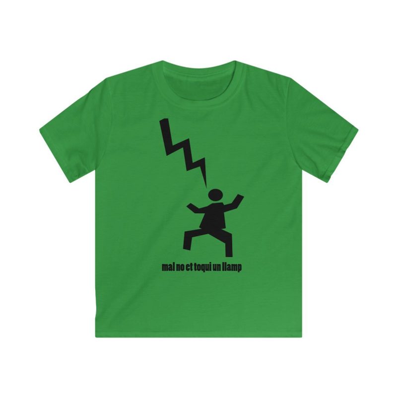 Camiseta infantil Softstyle - Verde irlandes - Mal no et toqui un llamp