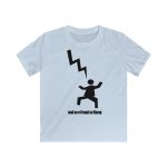 Camiseta infantil Softstyle - Azul claro - Mal no et toqui un llamp