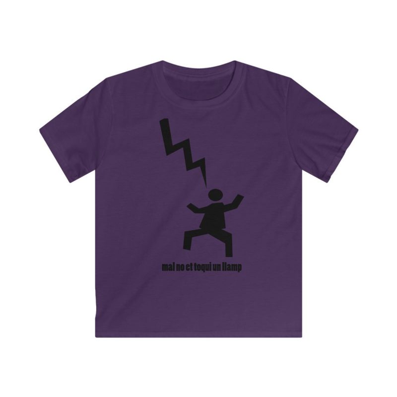 Camiseta infantil Softstyle - Morado - Mal no et toqui un llamp